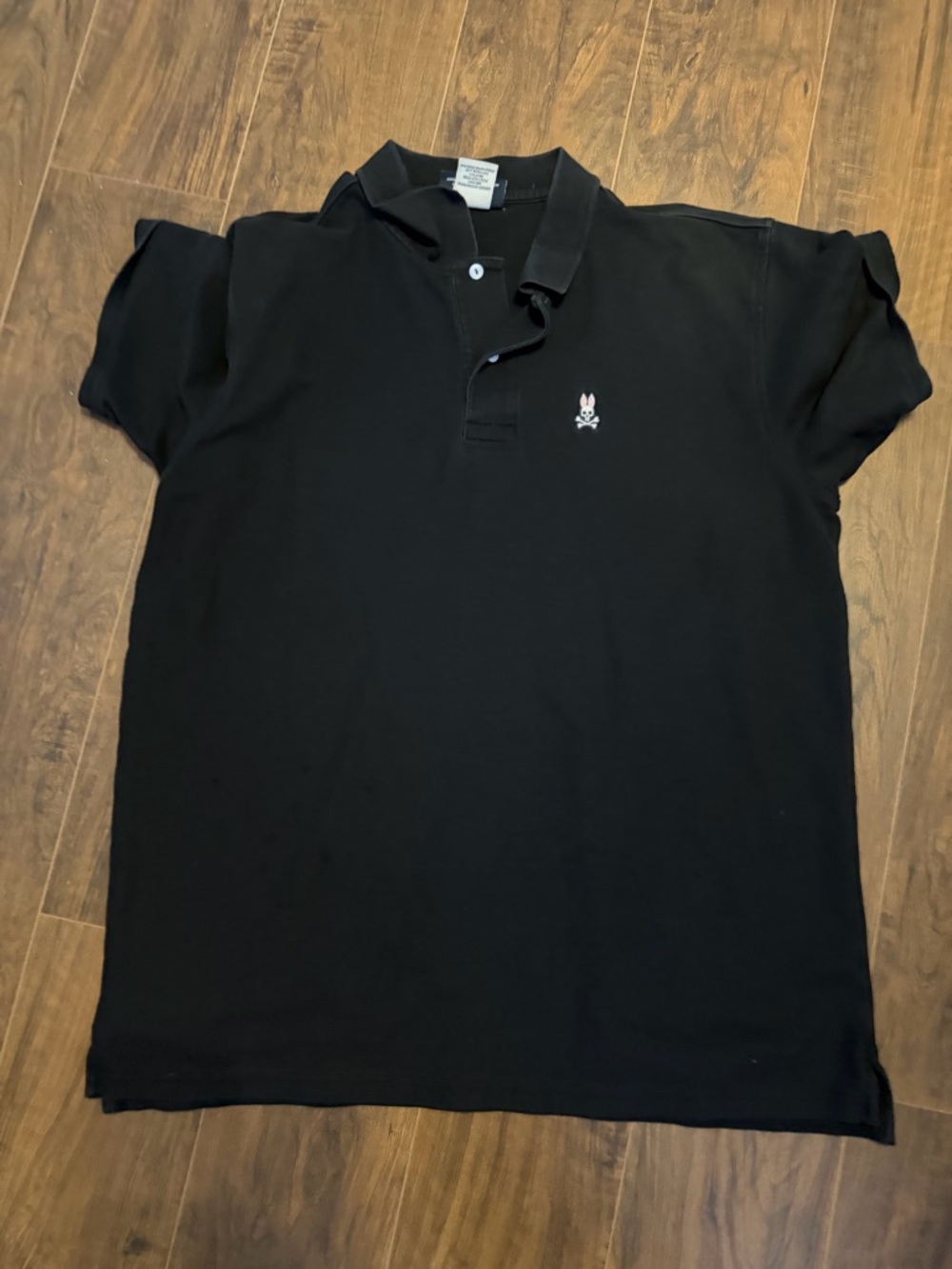 Psycho Bunny Men's Black Polo Shirt with Small Embroidered Logo